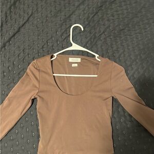 Babaton Cocoa Long Sleeve Tee
